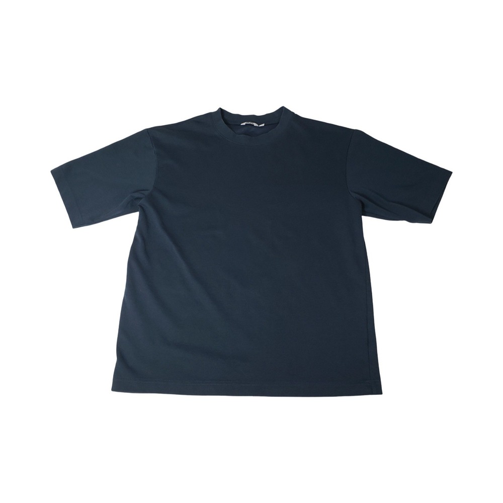 Uniqlo U AIRism Cotton Oversized Crew Neck T-Shirt Navy Blue Mens Medium 475355